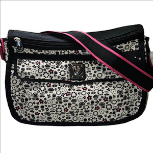 GUC Brighton Floral Black, White and Pink Women's Purse, Day Tripper Crossbody